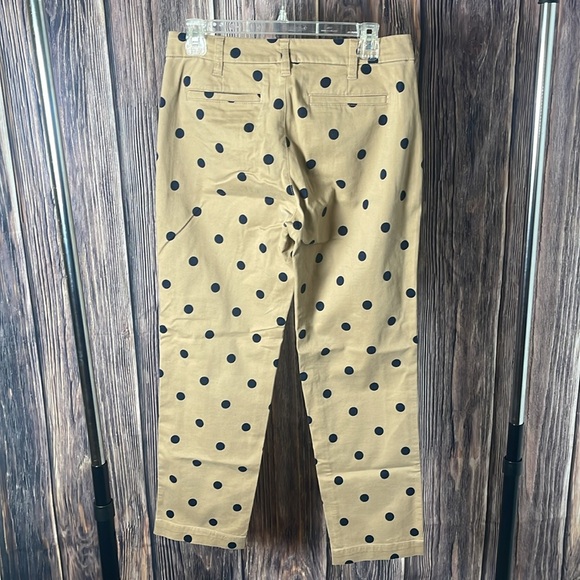 J.Crew Highrise Girlfriend Polka Dot Khakis - Picture 2 of 6